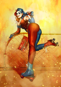 HARLEY QUINN WEEKLY TRINQUETTE DRAWING 20 D 2013 by le0arts 