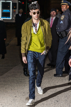 keepingupwithzayn:  Zayn arriving at the TOM FORD Women’s FW18 show in New York City on February 8, 2018.