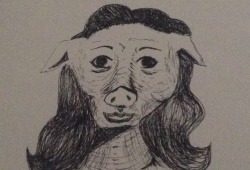 I picked up a pen and sketchbook and started drawing for the first time in weeks. I somehow ended up with a transgender house elf.