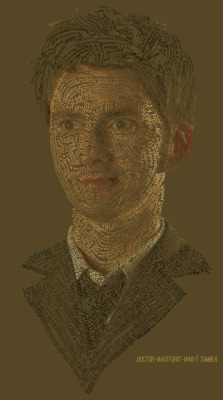 doctor-waitforit-who:   Typography Portrait of the Tenth Doctor  1/[10] male characters - Tenth Doctor - [fangirl challenge] 