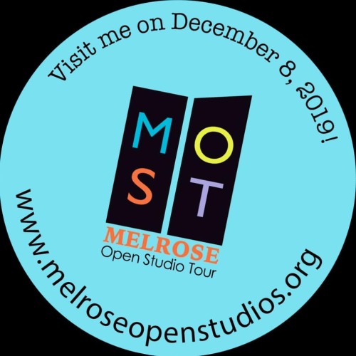 My first time doing Open Studios! Find me Sunday Dec 8 at Follow Your Art 11am-5pm.    Melrose has been doing Open studios for only a few years, but it&rsquo;s quickly growing each year.  There will be plenty of other artists opening their studios that