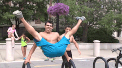 theboozehound:  WATCH: Shirtless College Gymnasts Will Tumble For You Kids today have way too much time on their hands. 
