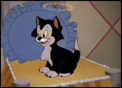  Figaro gets ready to be a little devil in “First Aiders” (1944) - Walt Disney 
