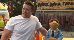 rileydibiaseambrose:  The Miz goes behind-the-scenes with The Muppets  The Miz looks good in that white shirt! With his hard nipples poking out