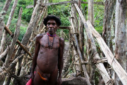     Papuan   Dani   man, via Yaiza Schmöhe Ollero.    