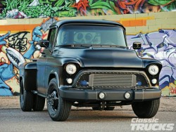 rebelmotorhead:  1957 Chevy 3200 with 6.6L LB7 Duramax  The things I’d do for this