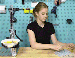 welcometonerdland: blenderweaselhasopinions:   mistertotality:  4gifs:  Soup-serving robot fail. [video]  Simone Giertz, the self-proclaimed “Queen of Shitty Robots.”  She intentionally engineers terrible robots just for fun.  everything this woman