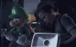 allisonpregler:  lennythereviewer:  suppermariobroth:  From the Luigi’s Mansion: Dark Moon commercial.  When will my reflection show who I am inside?  “Oh boy!”   Luigi? more like luigME