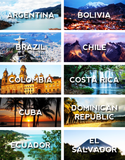 taakeyou: Countries of Latin America  So proud of be Latina!