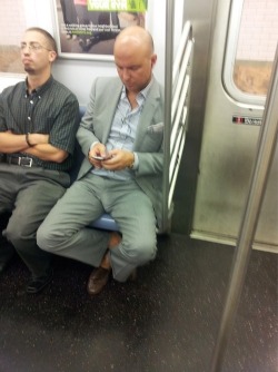 spycamdude2:  Hot men in suit bulge in subway! Follow me!….http://spycamdude2.tumblr.com/  Wow that&rsquo;s obvious! Why don&rsquo;t I just blow you here and now!!