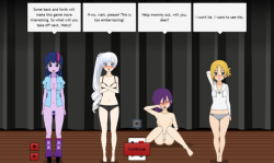 horsecatdraws:  Here we are again with the progress on Twilight sparkle in the strip poker night at the inventory game. She is available to be tested at the “unfinished characters #1″ table on the “select group” option And you can collaborate