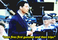 awesomemartywolf:aletolover: wolf-peaches:  deutschemark:  regencyduchess:  Whilst in Sydney in 1994, a man apparently tries to assassinate Prince Charles. And not a single fuck was given by His Royal Highness.  (x)  I’m dead at his face in the last