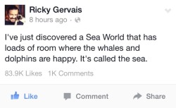 dlscoveries:  Ricky Gervais laying it straight 