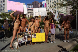 nudiarist2:  Nude Protesters, San Francisco,