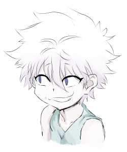 chocokilluakun:I redrew some of my favorite Killua expressions to try and get over this art block