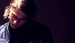 easycompany:  Sons of Anarchy: 8 gifs per episode → Fun Town ↳ “Think you guys can double up and let me take one of your bikes?”    ”Not unless he grows tits.” 
