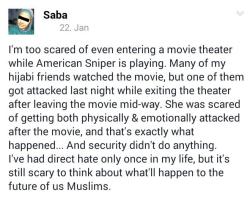 mysharona1987:  Tell me again how “American Sniper” is just a movie and harmless entertainment. 