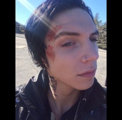 andybiersackrare:  Andy Biersack rare pictures  BTS on the music video.