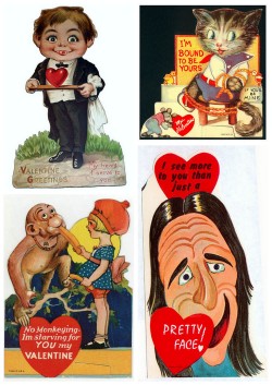 halloweencrafts:  Even More Vintage Scary Halloween Valentines from pageofbat’s on Flickr.   More vintage, WTF, scary, and by today’s standards inappropriate Valentines. For more vintage Halloween Valentine’s Day cards posts, go HERE and HERE.