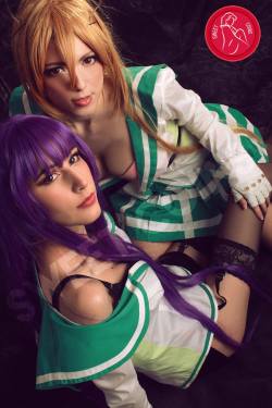 cosplayfanatics:https://www.facebook.com/pages/Sweet-Coins• Baru &amp; Beibei SC as Rei Miyamoto and Saeko Busujima from Highschool of the Dead • 