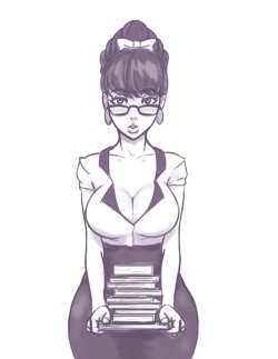Drew Bliss as a sexy librarian&hellip; Since robscorner finished his indiegogo thing for his sketch book. You know&hellip; books, library&hellip; stuff&hellip;