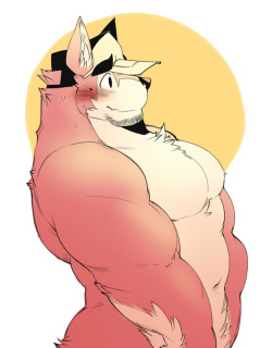 gengacanvas:  More strawberry shy dog. Yes he actually smell and tastes like strawberries. 