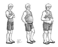 verzisnsfwblog:  My first completed Commission! Yes I do commissions, see &gt;here&lt; This is a ű weight gain sequence of their OC, essentially a 3 character sketch, since I don’t have a specific price for sequences yet. I’ve already sent it to