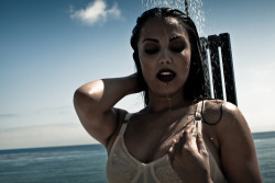 RIVIERA editorial shoot for Playboy model : Raquel Pomplun photographed by landis smithers