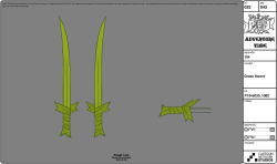 &ldquo;Mow him down, my cursed grassy objects!&rdquo; selected model sheets from Blade of Grass lead character &amp; prop designer - Matt Forsythe character &amp; prop designers - Erica Jones &amp; Michael DeForge character &amp; prop design clean-up