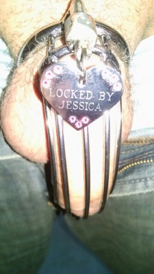 Show-Us-Your-Locked-Cock:  Locked And No Key. The Cage Has Been Drilled, Tapped For