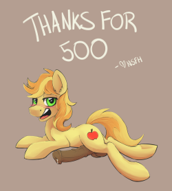 notsafeforhoofs:  Sup everyone, just wanted to say thanks to all of you. I just hit 500 of you lovely followers. Who knew so many of you would like how I draw dongs.  As a way of saying thanks back, I’ll be doing a few alternates of this pic. So what