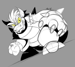 teamprototype: Low art drive today, so took @psydoktor‘s suggestion to try this style. Had no ideas with my own guys so have my yearly Bowser drawing. :PI like drawing Bowser. He’s got a fun design. 