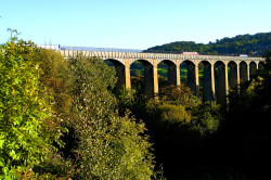 discovergreatbritain:  Pontcysyllte Aqueduct The incredible feat of Victorian engineering that allows you to row and sail on a canal barge 125 feet above the ground. Find out more here(Second image source - wrexham.com)