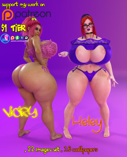 Thank you guys for your support. This is the set for December of Heley n VickyFor this month I was just going to use Vicky, but then I decided to add Heley too because the are best friends. Kayla would had been too because they are all BFF but I tought