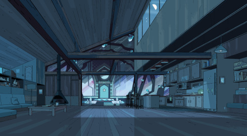 stevencrewniverse: A selection of Backgrounds from the Steven Universe episode: Lion 3: Straight to Video Art Direction: Elle Michalka Design: Steven Sugar, Emily Walus Paint: Amanda Winterstein and Jasmin Lai Additional Background Paint: Craig Simmons