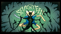Seventeen - title carddesigned by Michael DeForgepainted by Benjamin Anderspremieres Sunday, December 17th at 7:00/6:00c on Cartoon Network