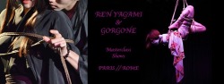 gorgone-kinbaku:  REN YAGAMI will be coming over in PARIS (Place des Cordes) and ROME (Scuola di Bondage) for two Masterclasses and performances.  This is the first time this young talended Japanese nawashi will travel to teach outside of Japan and I