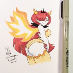 callmepo: Tiny doodle of Victoria’s Secret Alt Angel Hekapoo.   [Come visit my Ko-fi and buy me a coffee hot chocolate!]    &lt;3 /////////&lt;3