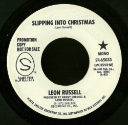 classicwaxxx:  Leon Russell “Slipping Into Christmas” Promo Single - Shelter Records, US (1972).