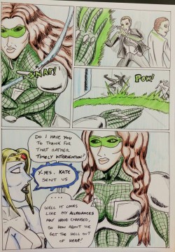 Kate Five vs Symbiote comic Page 130  Kimberly is free! And it looks Ohmega are off her Christmas card list
