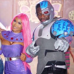 jacgayline:  the-jla-watchtower:  50 Cent Cosplays as Cyborg for his 4yr old son’s “Teen Titans Go!” themed Birthday Party,  Im going to scream this is so cute 