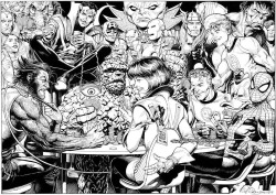 patloika:  Superhero poker by Cliff Robinson.