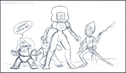 ironbloodaika:  the-rnr-bros:  ironbloodaika:  jbwarner86:  sophiecabra:  THROW ME!  Was going to ink and shade this, but alas! I am too busy!  Love how Garnet’s just like “…Hmm.”  Why didn’t you see that coming, Garnet? XD  Garnet…you had