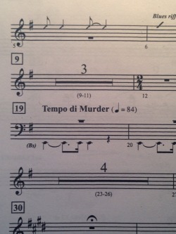 thesaxgrad:  Apparently the tempo of murder is 84 