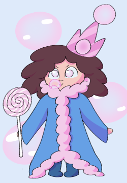 some-art-mostly-trash:  Trickster version of my little bubble prince! that i still need a name for Should I call the trickster version just Bubblegum Prince or Gummy?@rubibruh  SO CUTE