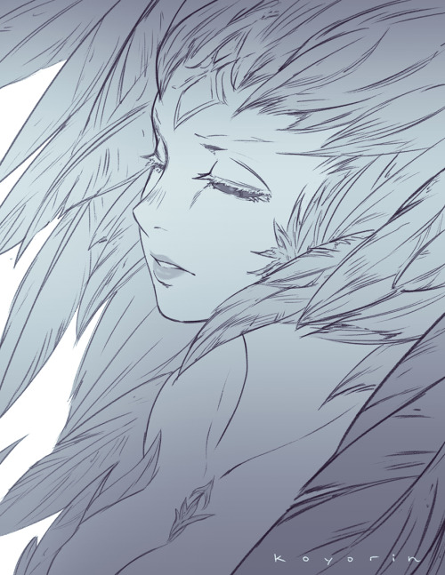 koyoriin:  Quick warm-up sketch of Garuda (Final Fantasy XIV)!http://twitter.com/koyoriinhttp://patreon.com/koyorinhttp://instagram.com/koyori_nhttp://www.pixiv.net/member.php?id=12576068