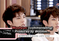 myblondebias:  Woohyun being that one annoying friend who just doesn’t stop talking during a movie. 