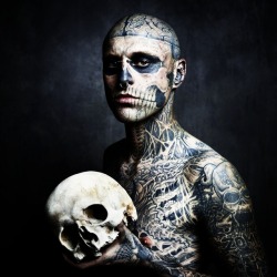 When I found out about zombie boy he was very interesting person but now his death took a toll on me like Anthony Bourdain now the people who I look up to or Dying by Suicide it really hurts here in the passing of Rick Genest is really sad news that most