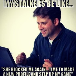 Time to get someone she doesn&rsquo;t know to add her. 😂 I love all my obsessed fans dearly 👋. #stalkersbelike #stalk #meme #socialnetwork