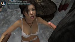 junkymana:  Lara double blowjob (animated)There’s a small glitch when she goes to the left side. I don’t know what happened. Sorry.GFYCAT1080 version without logo in my Patreon.